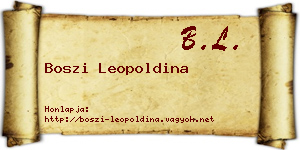 Boszi Leopoldina névjegykártya